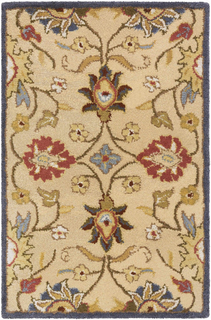 Caesar 1116 Hand Tufted Beige & Rust Wool Rug - Quahog Bay Bedding