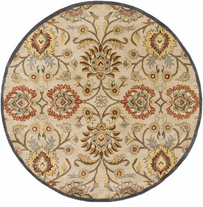 Caesar 1116 Hand Tufted Beige & Rust Wool Rug - Quahog Bay Bedding