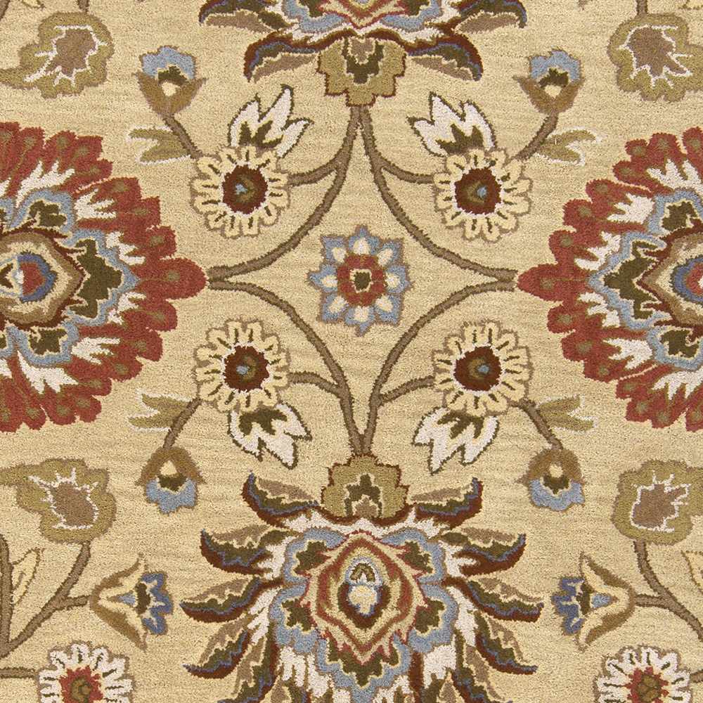 Caesar 1116 Hand Tufted Beige & Rust Wool Rug - Quahog Bay Bedding