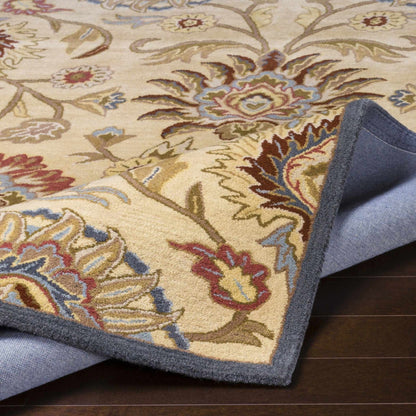 Caesar 1116 Hand Tufted Beige & Rust Wool Rug - Quahog Bay Bedding