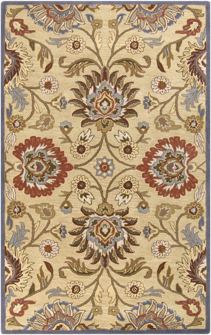 Caesar 1116 Hand Tufted Beige & Rust Wool Rug - Quahog Bay Bedding