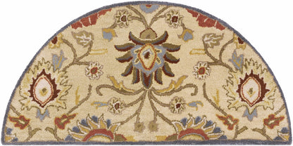 Caesar 1116 Hand Tufted Beige & Rust Wool Rug - Quahog Bay Bedding