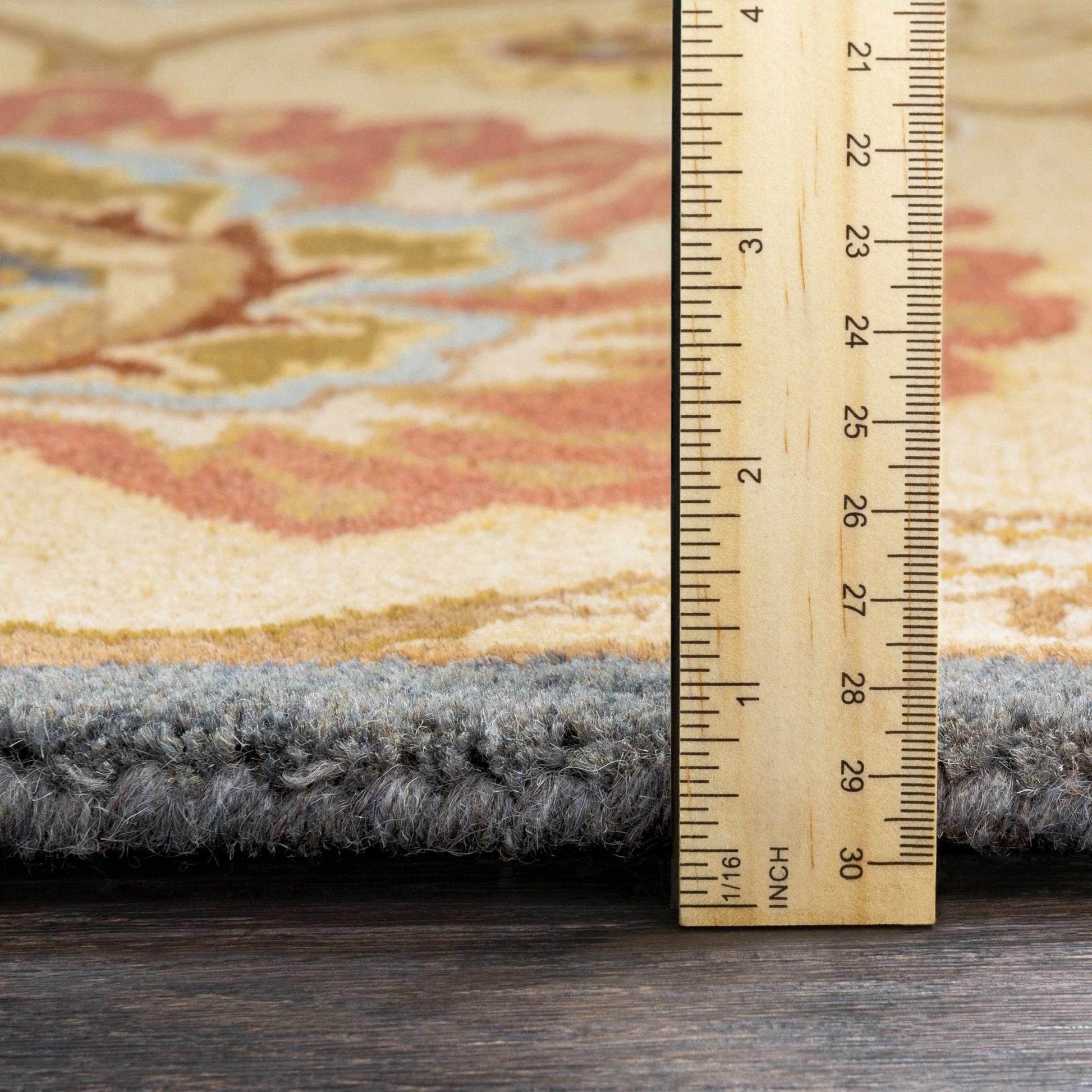 Caesar 1116 Hand Tufted Beige & Rust Wool Rug - Quahog Bay Bedding