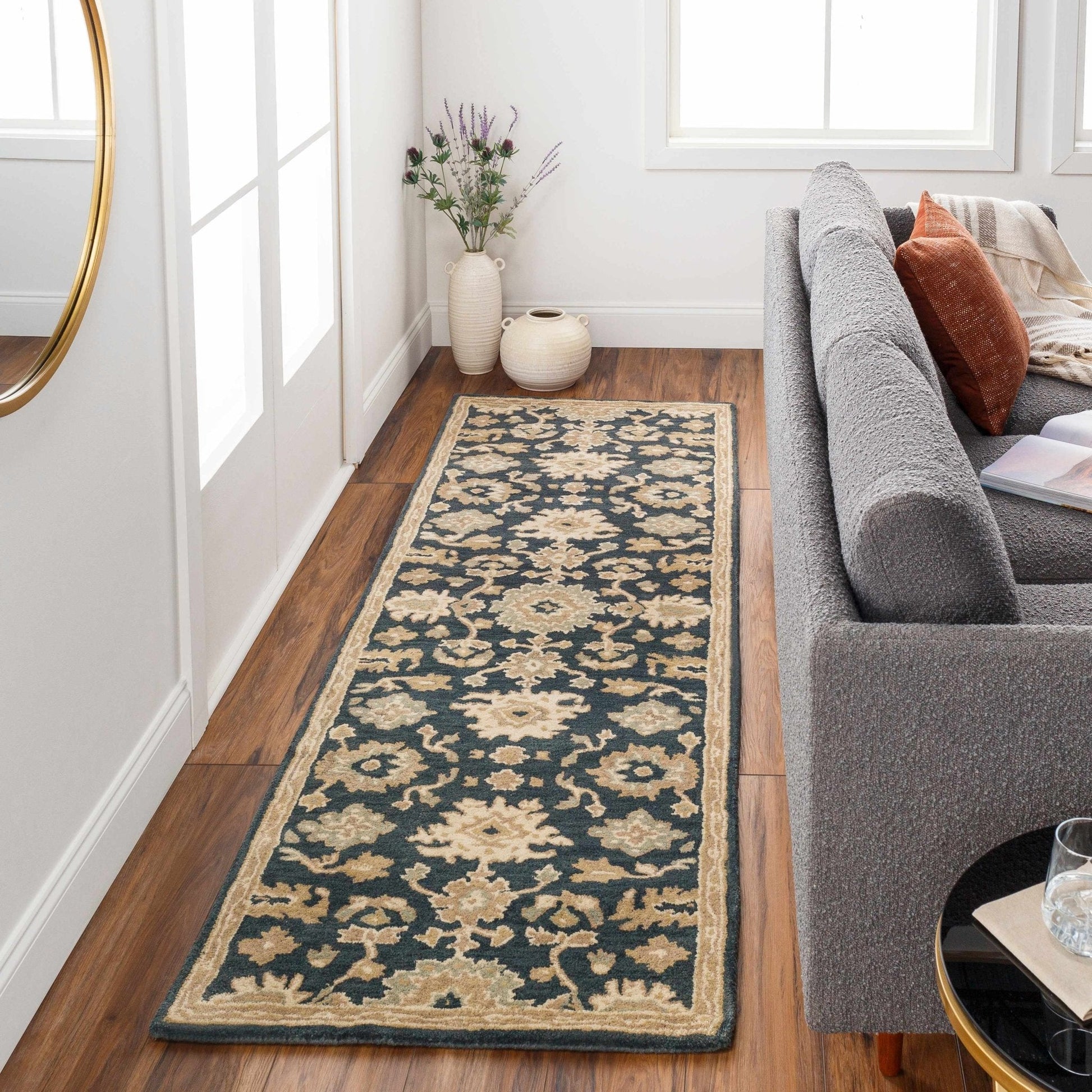 Caesar 1154 Navy Wool Rug - Quahog Bay Bedding