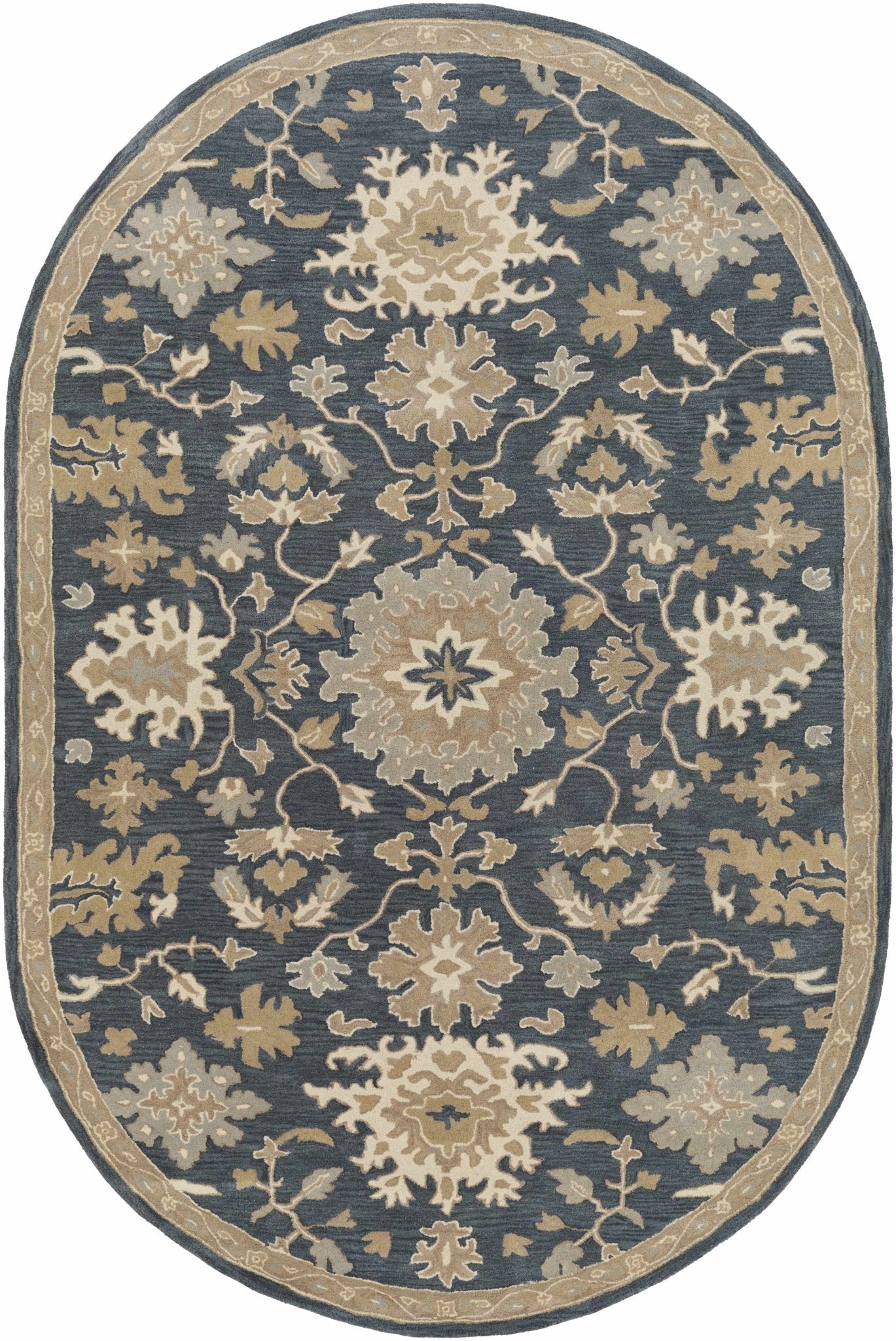 Caesar 1154 Navy Wool Rug - Quahog Bay Bedding