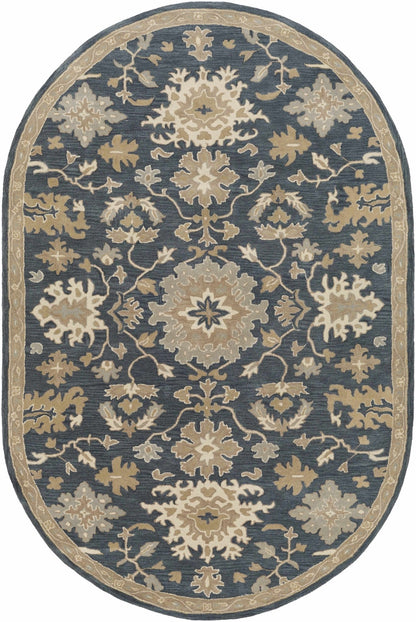 Caesar 1154 Navy Wool Rug - Quahog Bay Bedding
