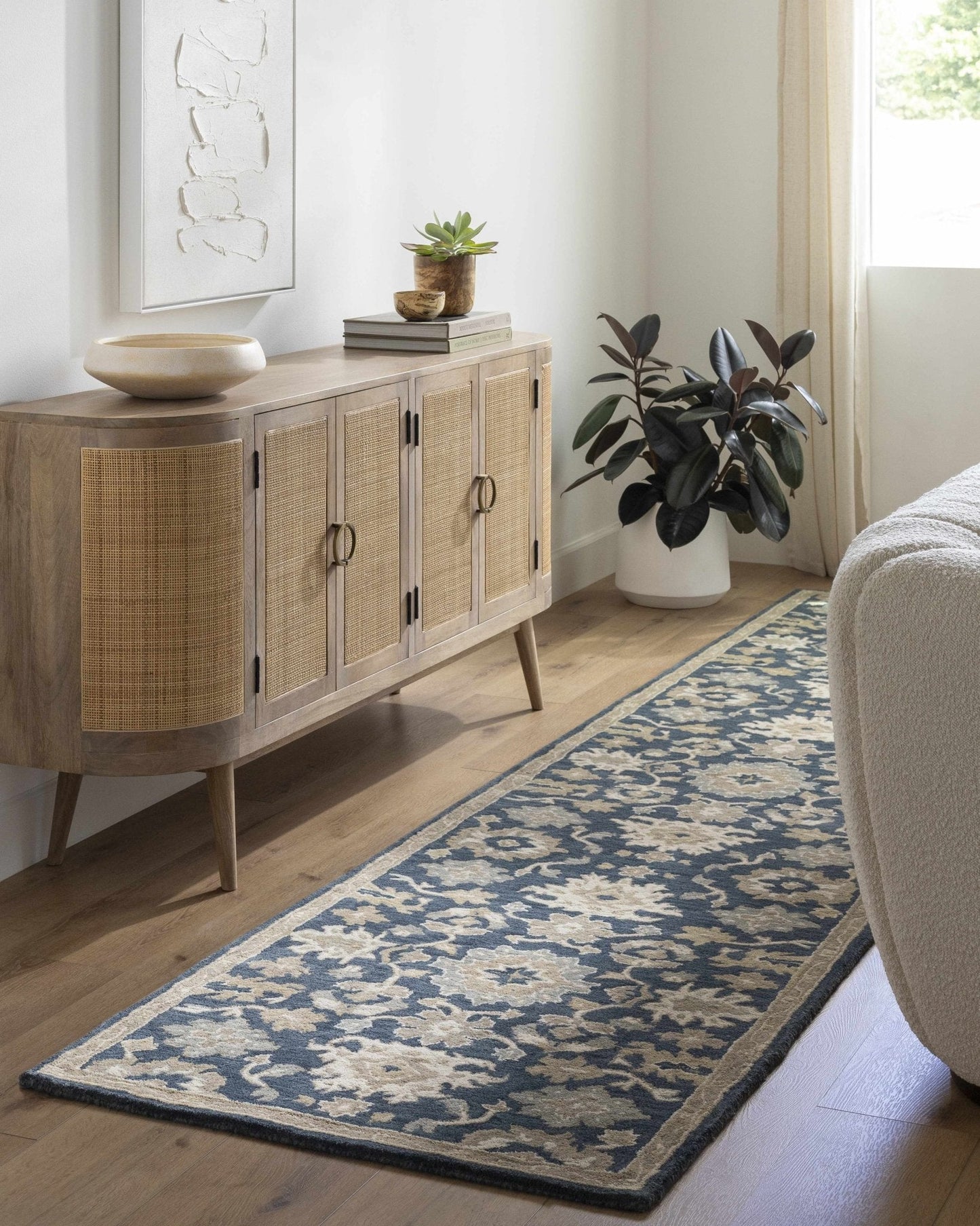 Caesar 1154 Navy Wool Rug - Quahog Bay Bedding