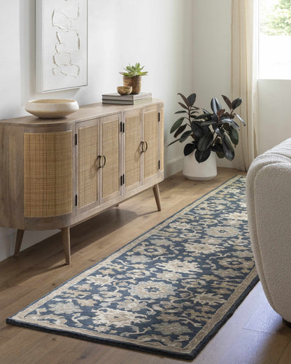 Caesar 1154 Navy Wool Rug - Quahog Bay Bedding