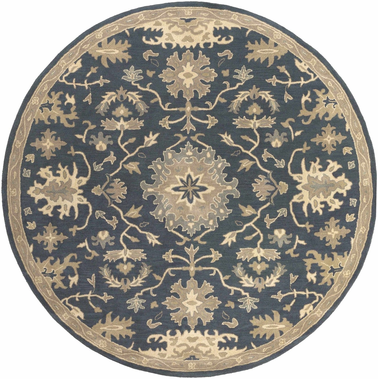 Caesar 1154 Navy Wool Rug - Quahog Bay Bedding