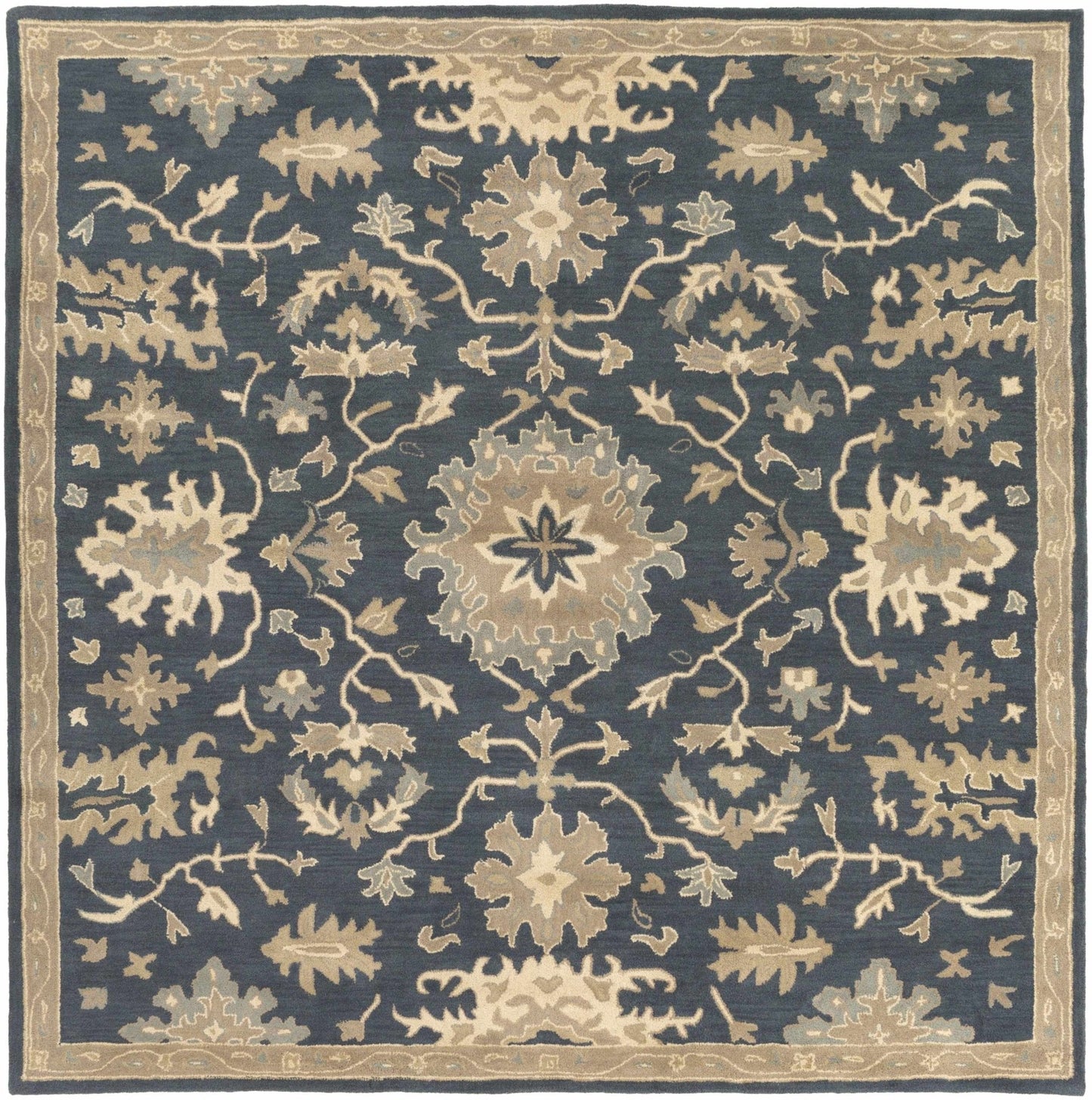 Caesar 1154 Navy Wool Rug - Quahog Bay Bedding