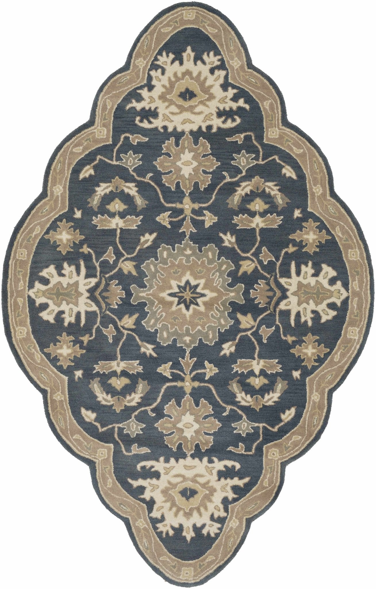 Caesar 1154 Navy Wool Rug - Quahog Bay Bedding