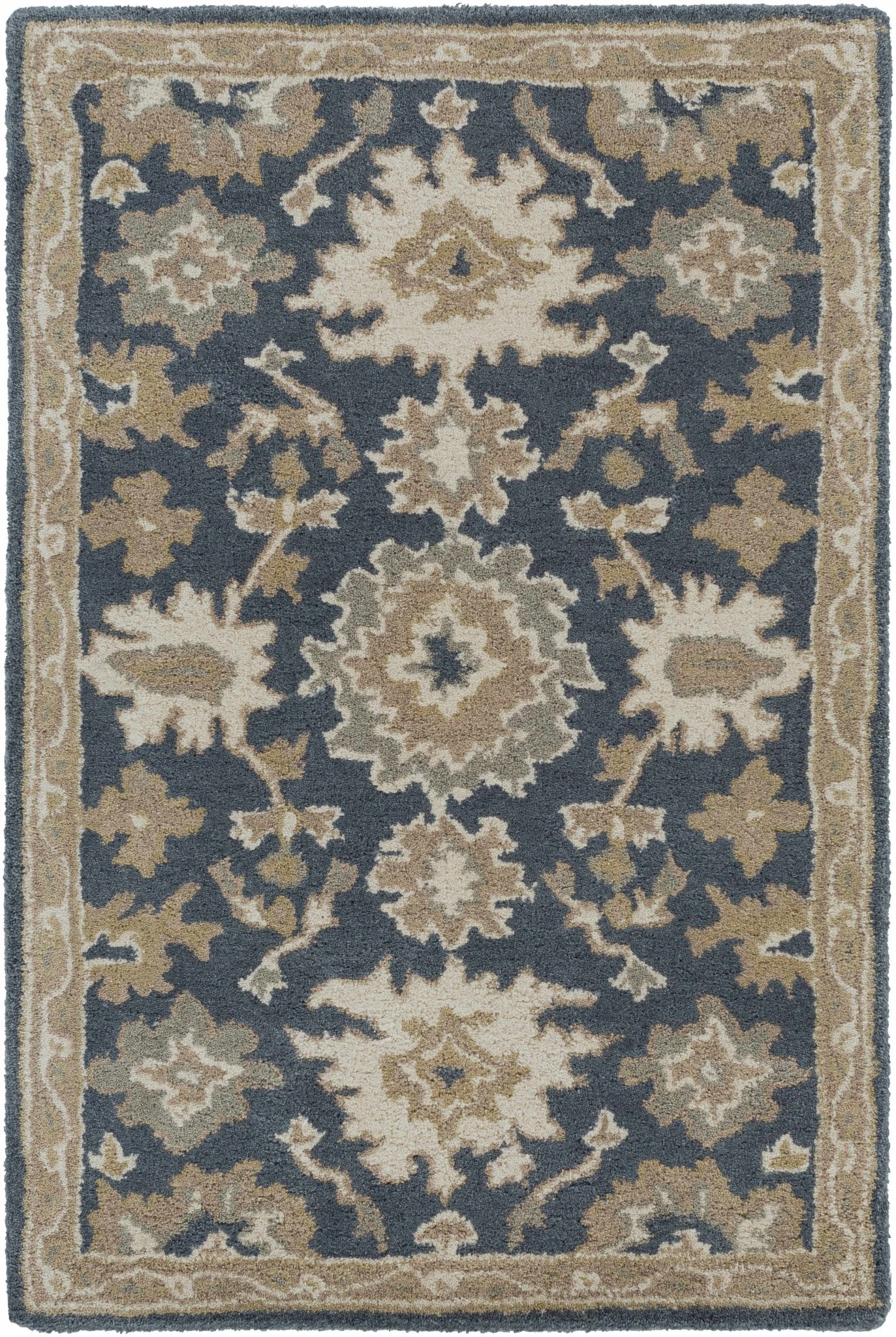 Caesar 1154 Navy Wool Rug - Quahog Bay Bedding