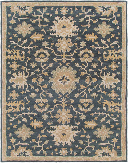 Caesar 1154 Navy Wool Rug - Quahog Bay Bedding