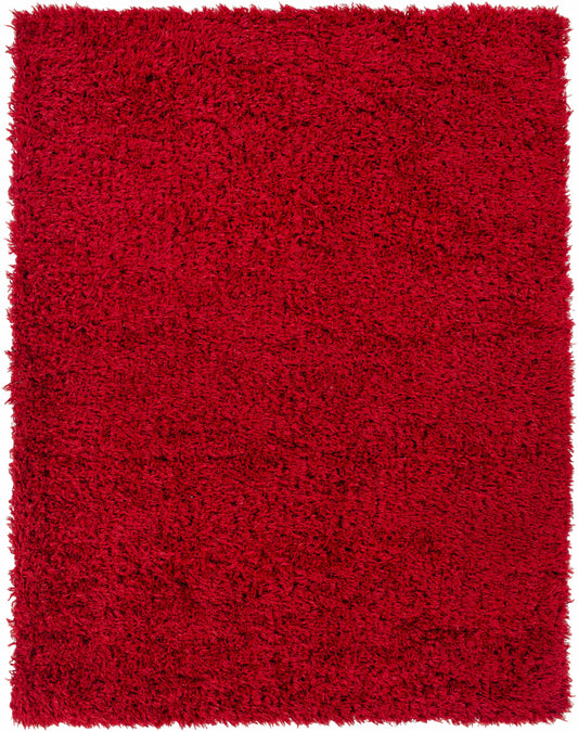 Siari Solid Red Shag Rug