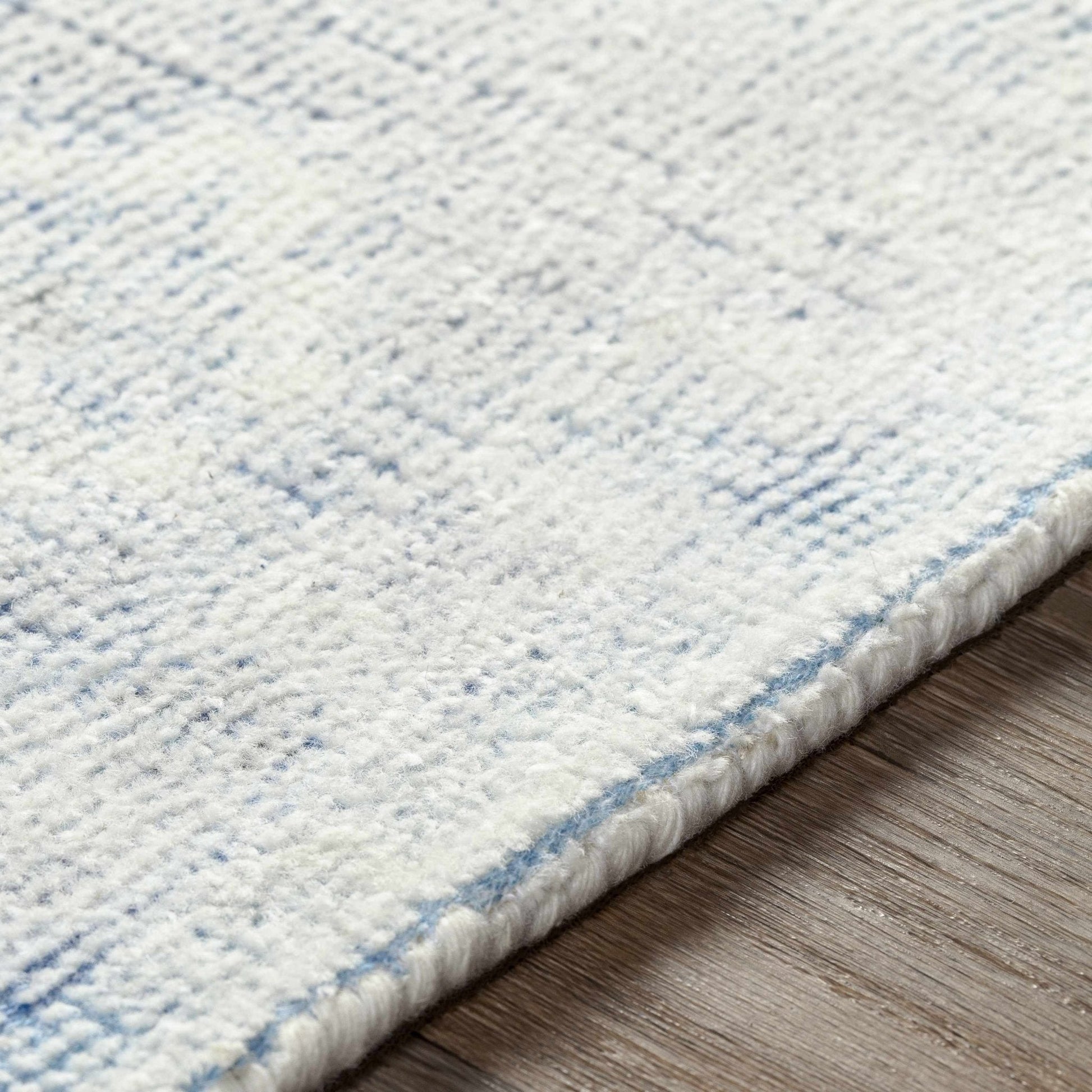 Calderbank Sky Blue Wool - Blend Area Rug - Quahog Bay Bedding