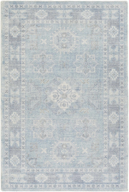 Calderbank Sky Blue Wool - Blend Area Rug - Quahog Bay Bedding