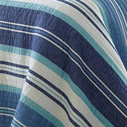 Camps Bay Reversible Coastal Quilt Set - Coastal Themed Quilt Set - Quahog Bay Bedding