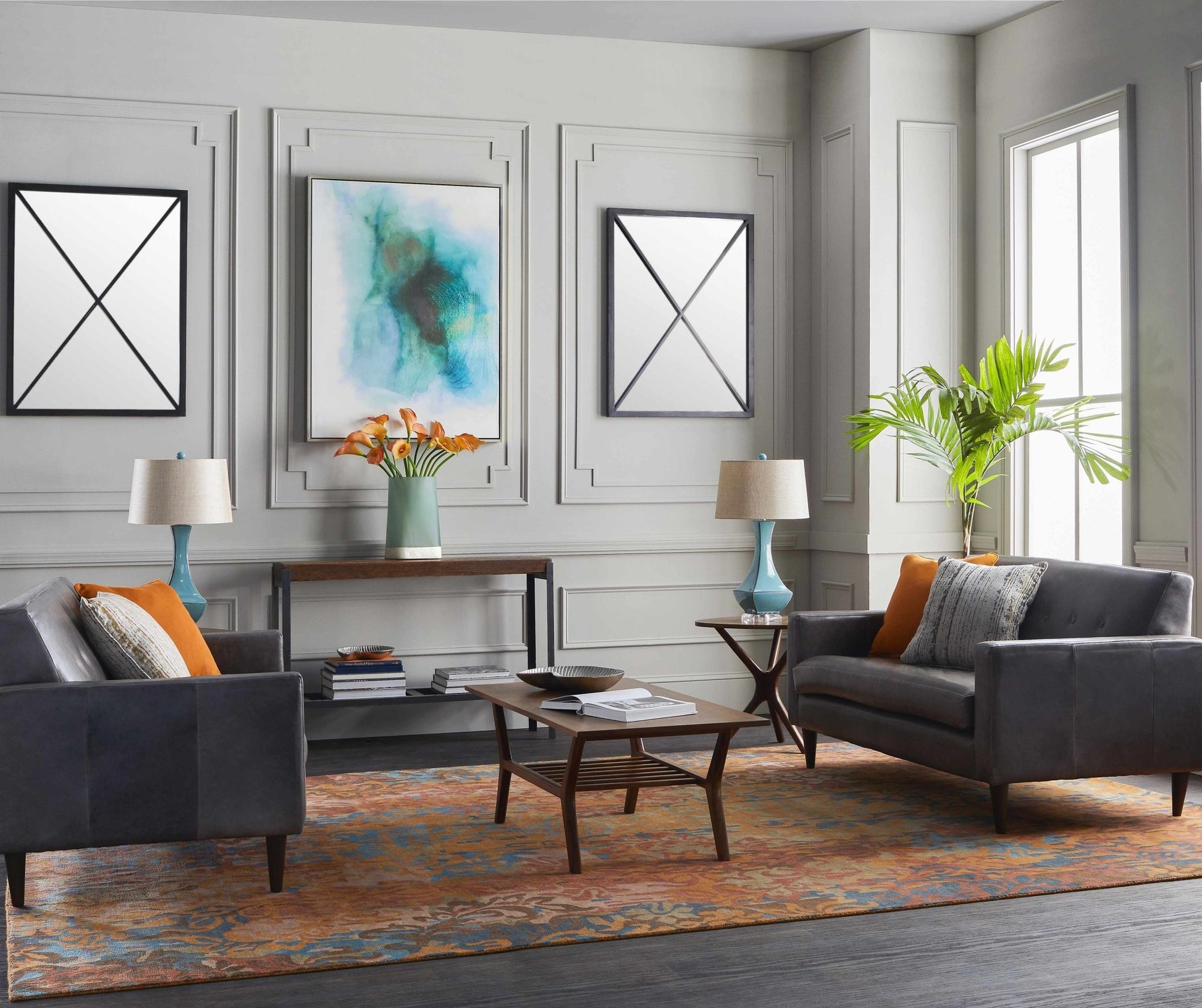 Candon Black Framed Mirror - Quahog Bay Bedding