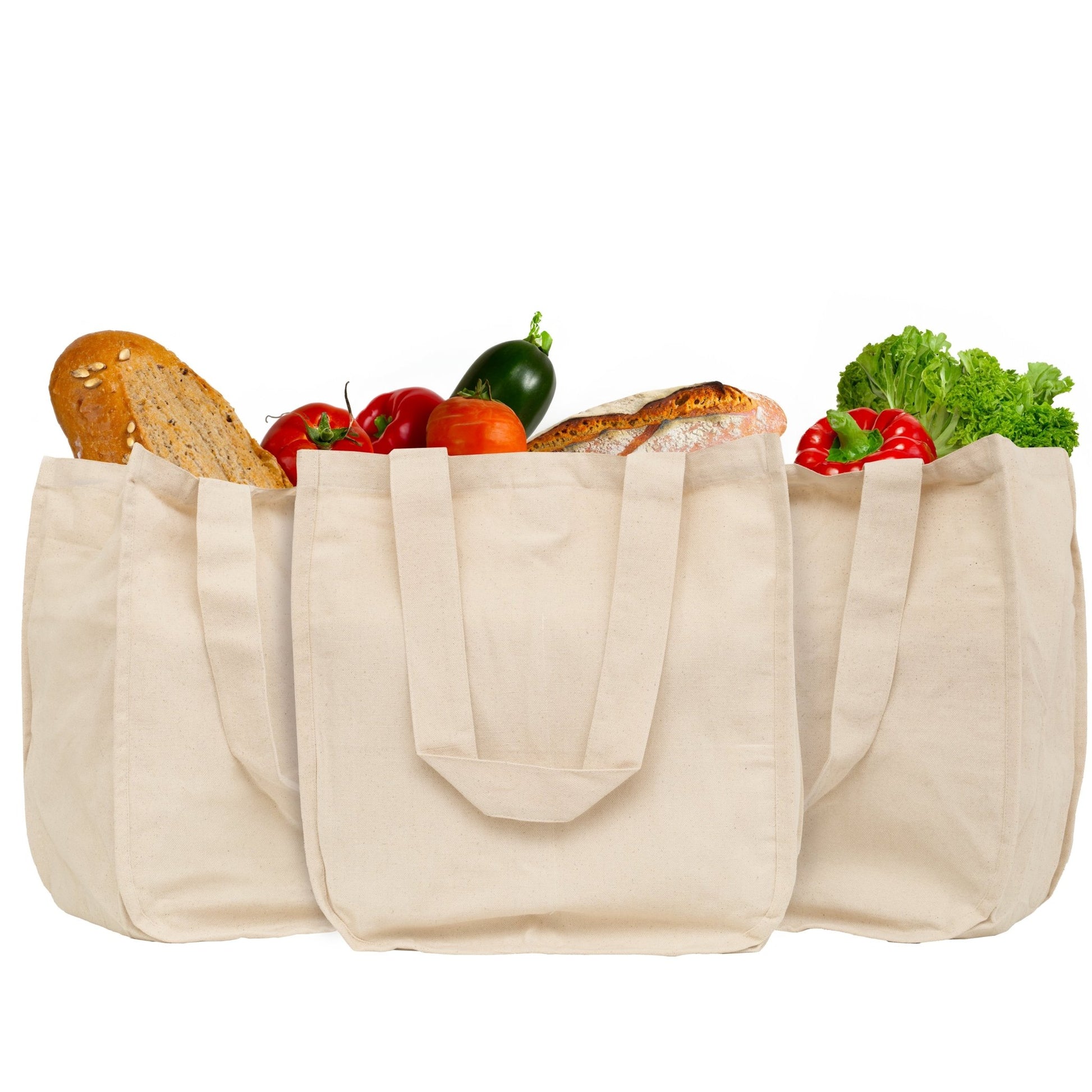 Canvas Grocery Tote Bags - Quahog Bay Bedding
