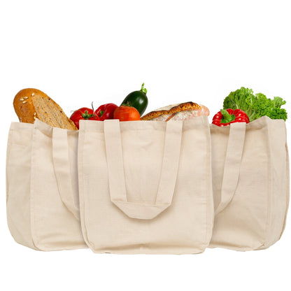 Canvas Grocery Tote Bags - Quahog Bay Bedding