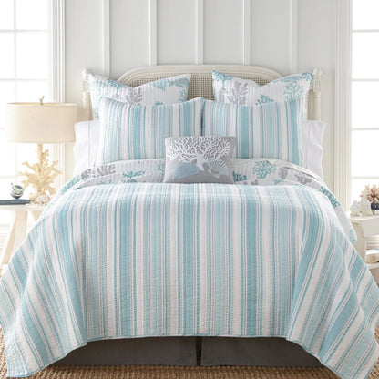 Cape Coral Euro Shams 2PC Coastal Pillow Shams - Quahog Bay Bedding