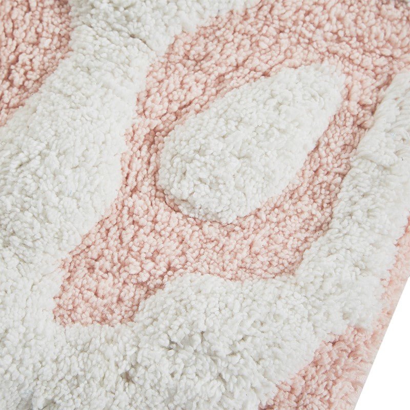 Casablanca Medallion Cotton Tufted Bath Rug - Pink Medallion Bath Rugs - Quahog Bay Bedding