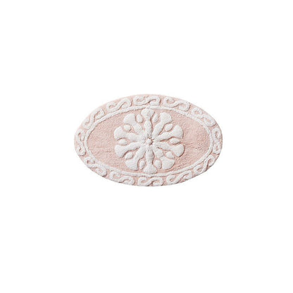 Casablanca Medallion Cotton Tufted Bath Rug - Pink Medallion Bath Rugs - Quahog Bay Bedding
