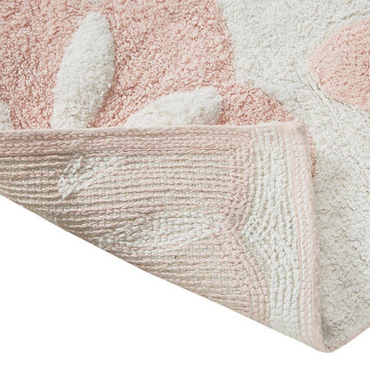 Casablanca Medallion Cotton Tufted Bath Rug - Pink Medallion Bath Rugs - Quahog Bay Bedding