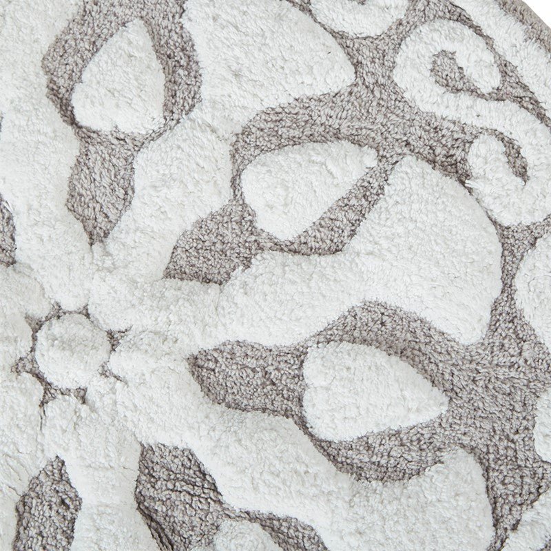 Casablanca Medallion Cotton Tufted Bath Rug - Taupe Medallion Bath Rugs - Quahog Bay Bedding