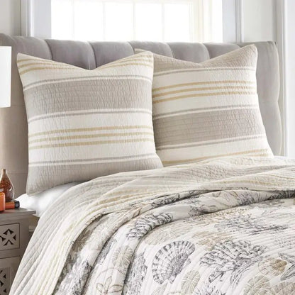 Caspian Sea Euro Pillow Sham | Set of 2 - Coastal Pillow Shams - Quahog Bay Bedding