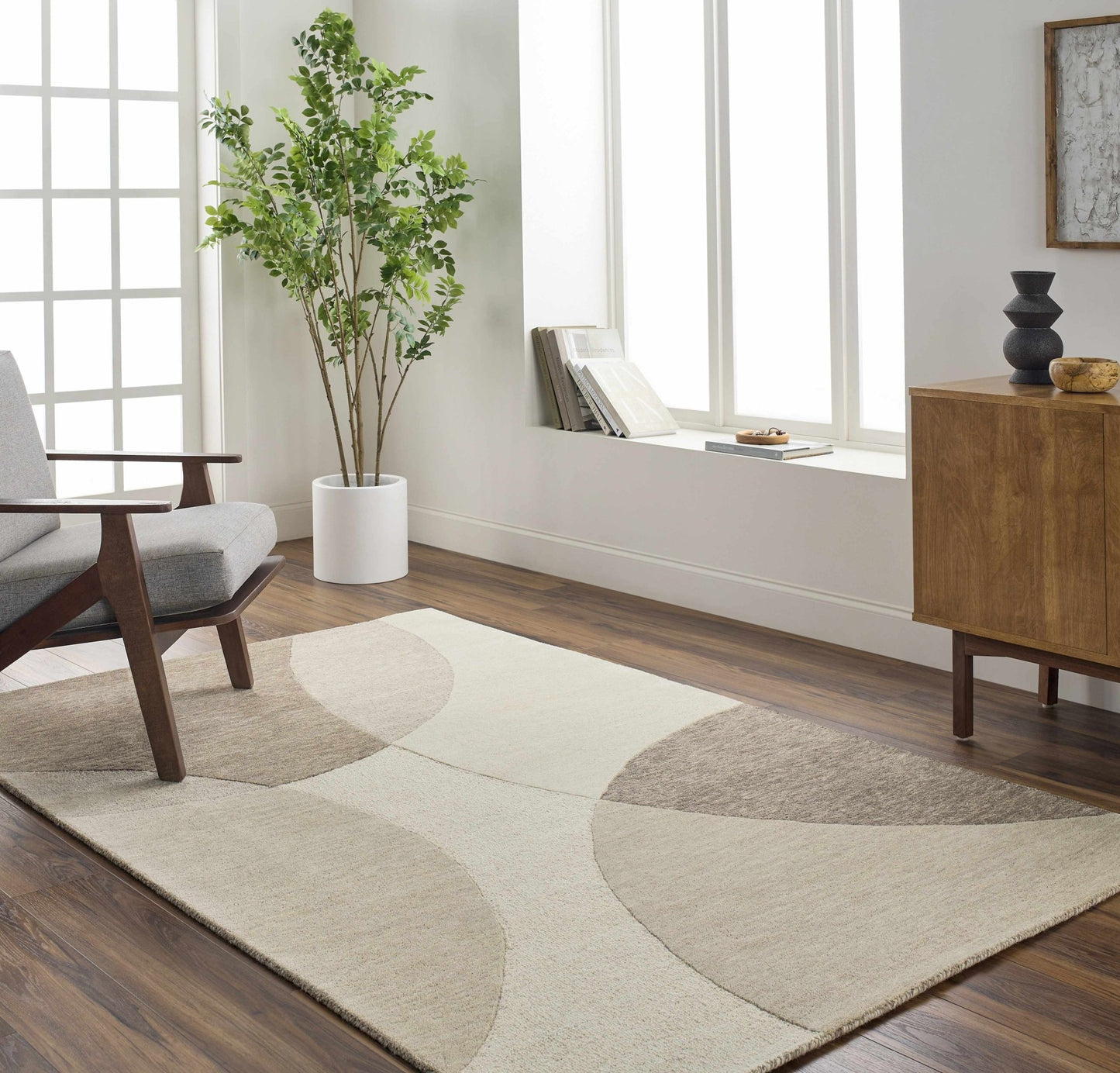 Cassiopeia Dark Brown & Beige Area Rug - Quahog Bay Bedding