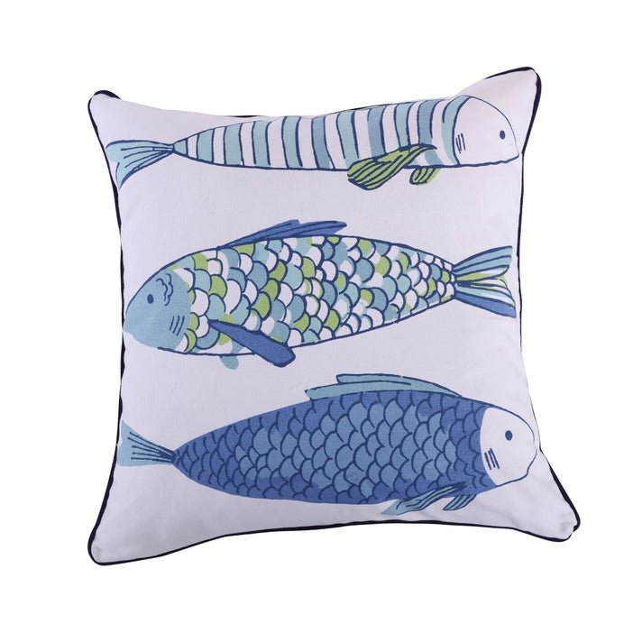 Catalina Fish Printed Pillow - Fish Themed Bedding - Quahog Bay Bedding