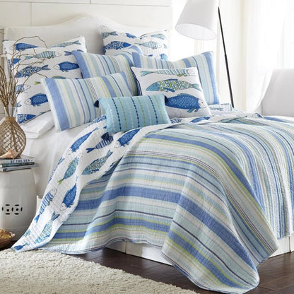 Catalina Fish Printed Pillow - Fish Themed Bedding - Quahog Bay Bedding