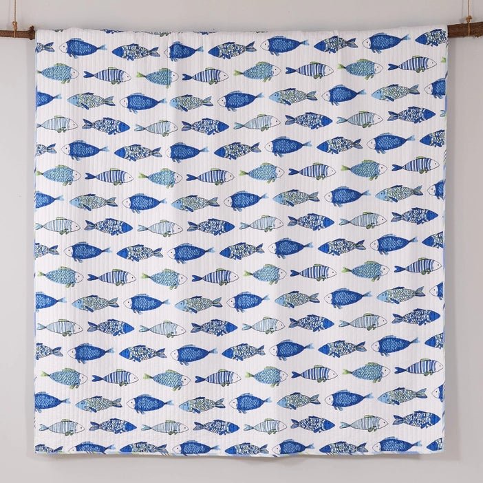 Catalina Fish Quilt Set - Fish Themed Quilts - Quahog Bay Bedding