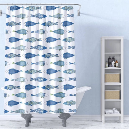 Catalina Fish Shower Curtain - Coastal Shower Curtains - Quahog Bay Bedding
