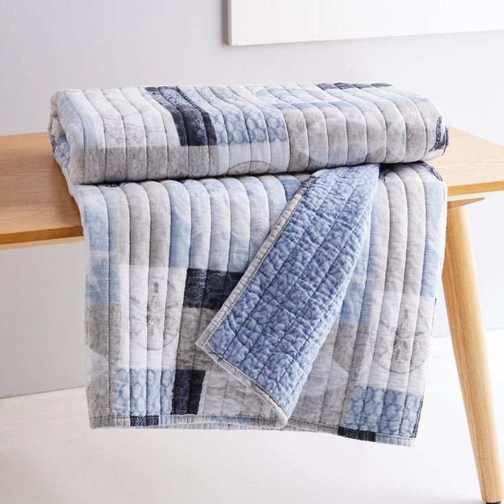 Cerralve Quilted Throw Blanket - Coastal Themed Throw Blankets - Quahog Bay Bedding