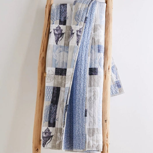 Cerralve Quilted Throw Blanket - Coastal Themed Throw Blankets - Quahog Bay Bedding
