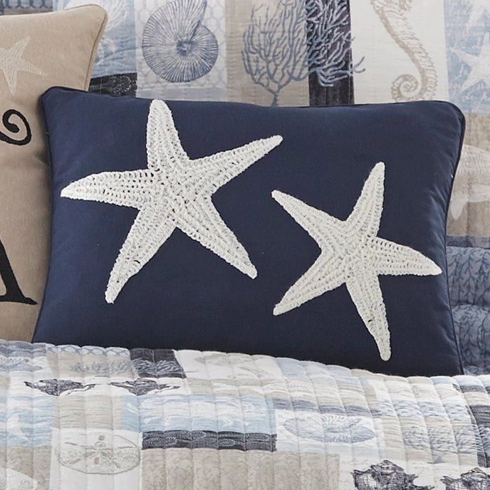 Cerralvo Starfish Pillow - Nautical & Coastal Accent Pillows - Quahog Bay Bedding