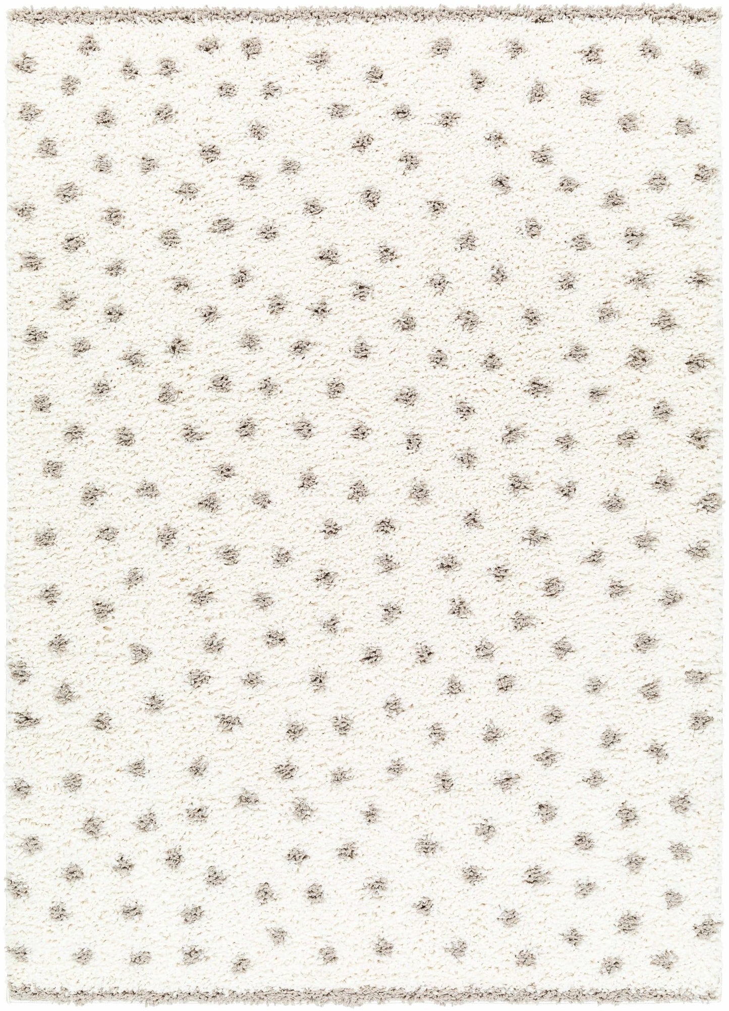 Chaia Dotted Cream & Gray Plush Rug - Quahog Bay Bedding