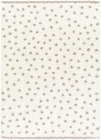 Chaia Dotted Cream & Gray Plush Rug - Quahog Bay Bedding