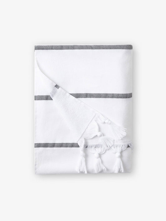 Charcoal Positano Turkish Towel - Quahog Bay Bedding