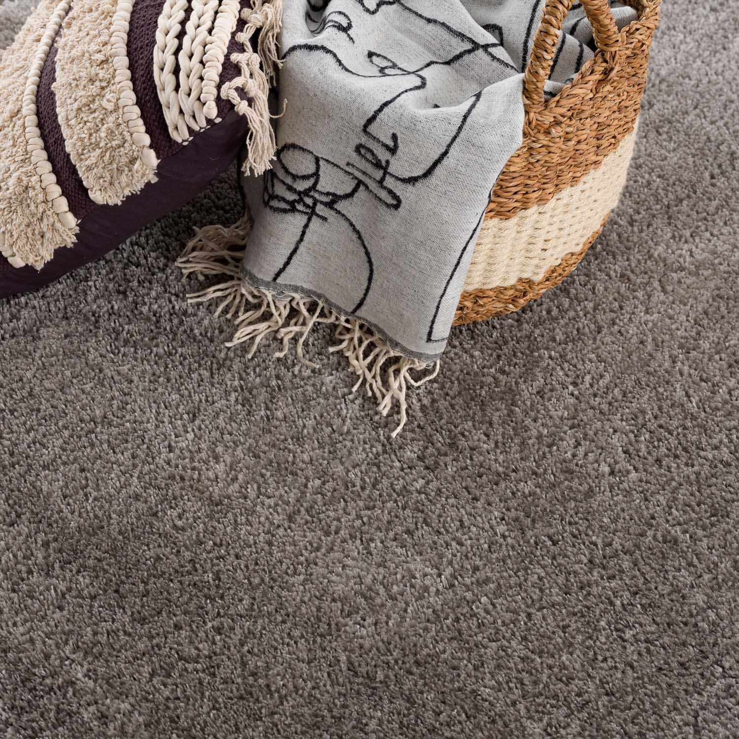 Charven Charcoal Subtle Wavy Abstract Modern Minimalist Polyester Machine Woven Area Rug - Quahog Bay Bedding