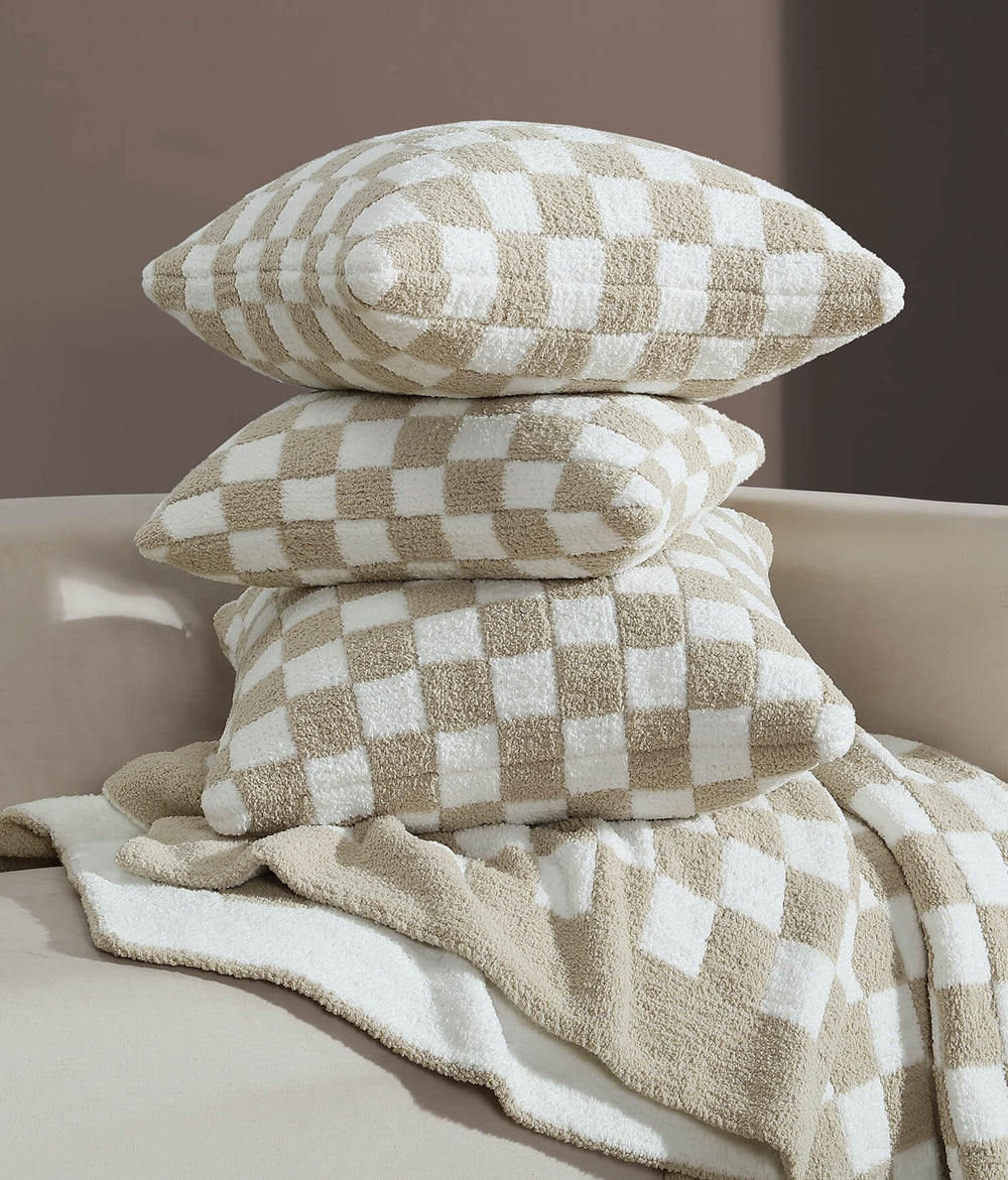 Checkerboard Throw Pillow - Quahog Bay Bedding