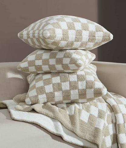 Checkerboard Throw Pillow - Quahog Bay Bedding