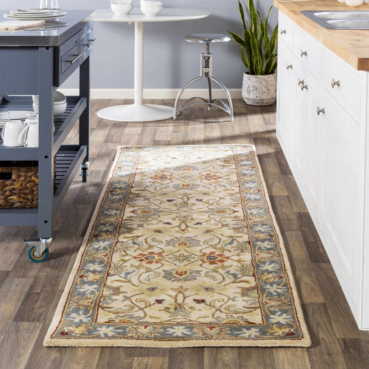 Cherryfield 1125 Yellow&Sage Wool Rug - Quahog Bay Bedding