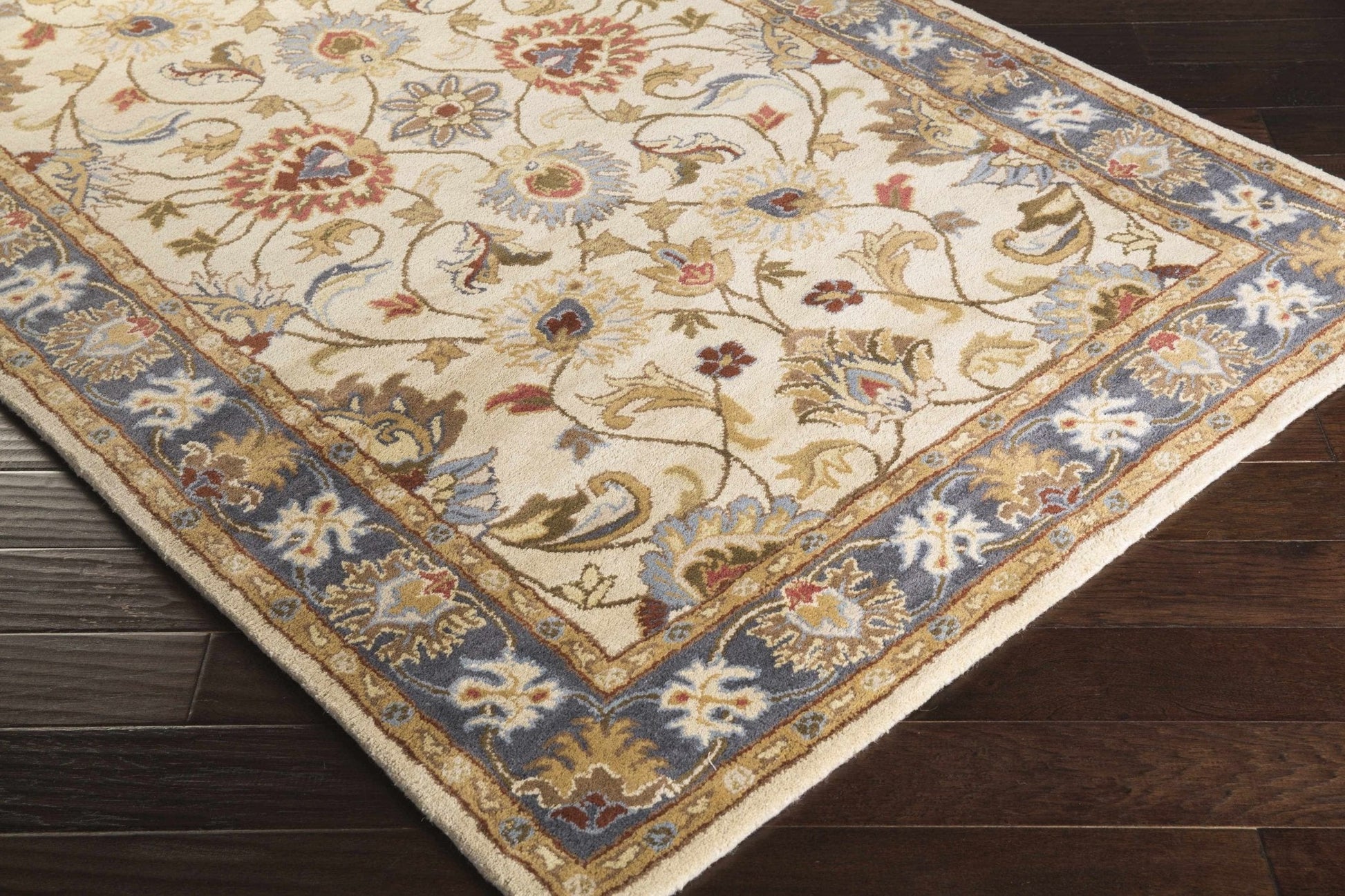 Cherryfield 1125 Yellow&Sage Wool Rug - Quahog Bay Bedding