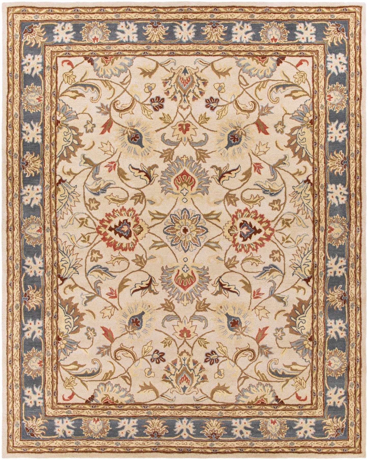 Cherryfield 1125 Yellow&Sage Wool Rug - Quahog Bay Bedding
