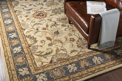 Cherryfield 1125 Yellow&Sage Wool Rug - Quahog Bay Bedding