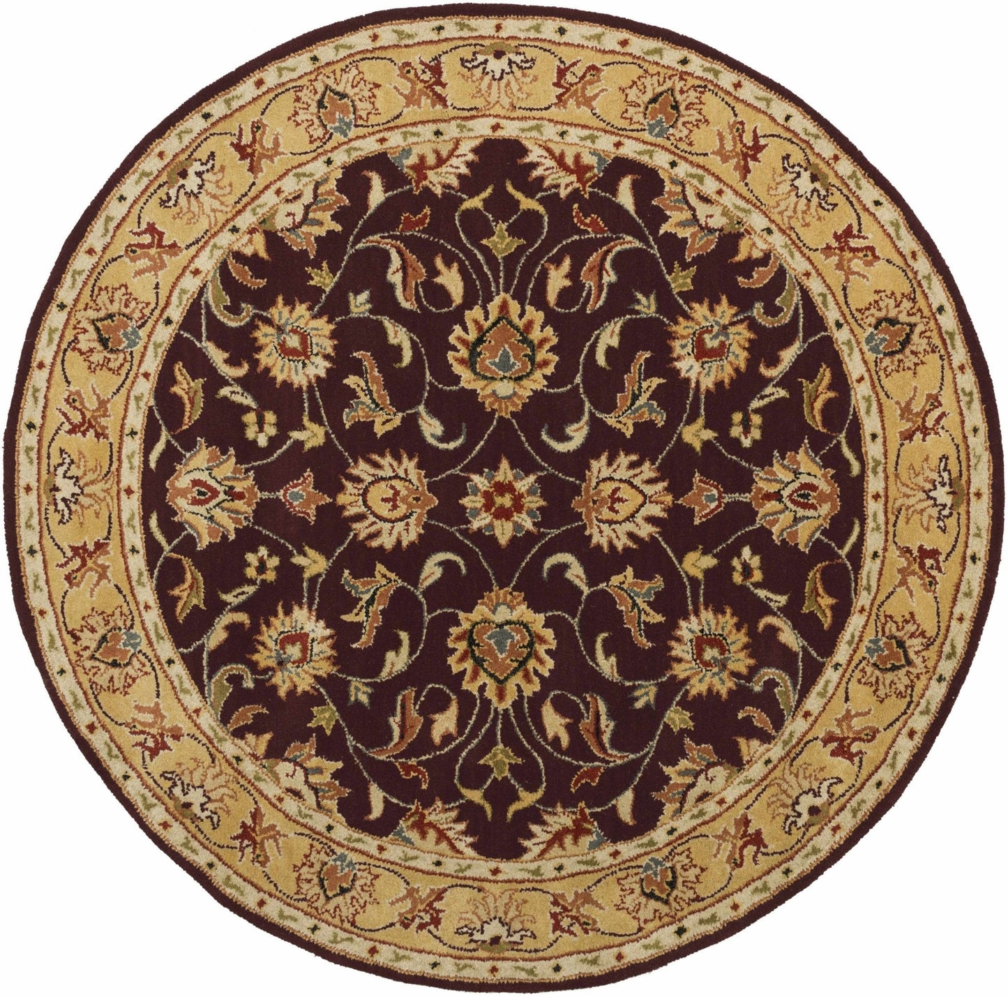 Cherryfield Burgundy 1024 Wool Area Rug - Quahog Bay Bedding