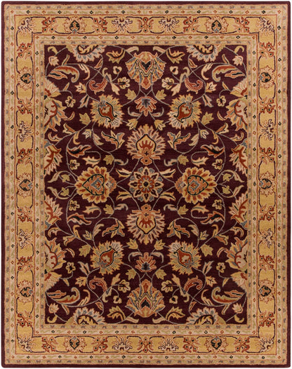 Cherryfield Burgundy 1024 Wool Area Rug - Quahog Bay Bedding